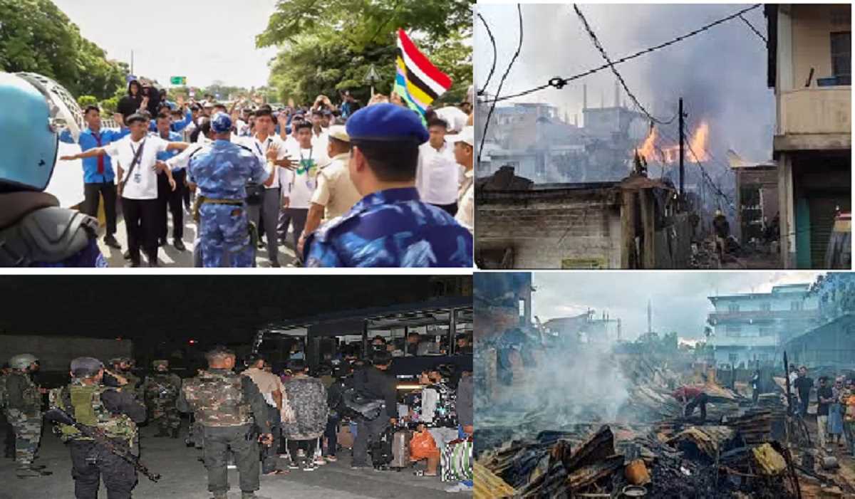 मणिपुर के तीन जिलों में कर्फ्यू, इंफाल में एकजुट हुए प्रदर्शनकारी छात्र